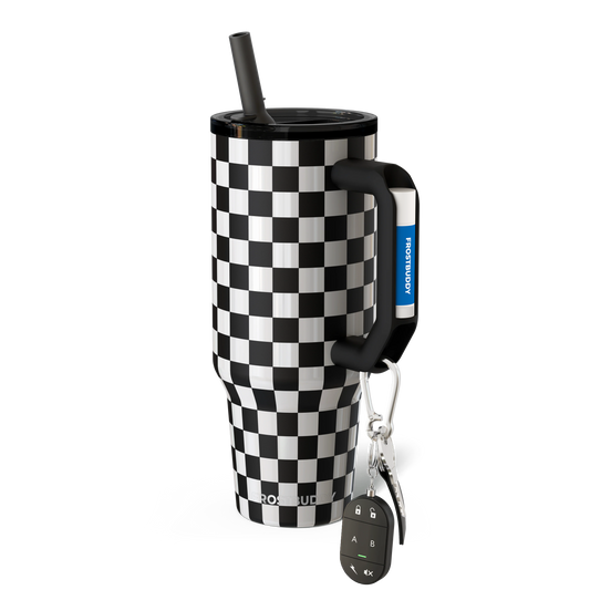 Thicc Buddy 40 | Black & White Checkered