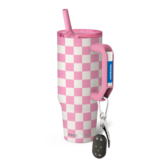 Thicc Buddy 40oz | Pink Checkered
